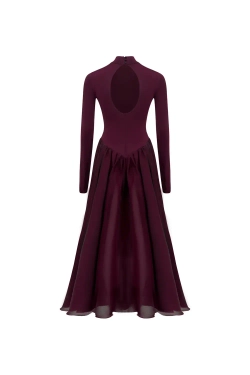 Платье-русалка винное