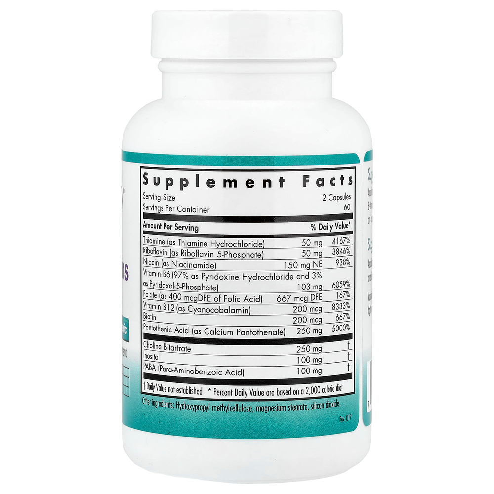 Nutricology, Супервитамины B, 120 вегетарианских капсул