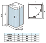 Душевая кабина WeltWasser WW500 Laine 902 90x90 10000003262 профиль Хром стекло прозрачное