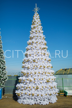 Сосна уличная искусственная "Уральская" каркасная белая