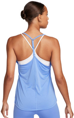 Женский топ теннисный Nike Dri-Fit One Elastika Standard Fit Tank - polar/white