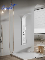 Панель CELIA W душевая из нержавеющей стали с форсунками Ceruttispa CT10402, цвет белый