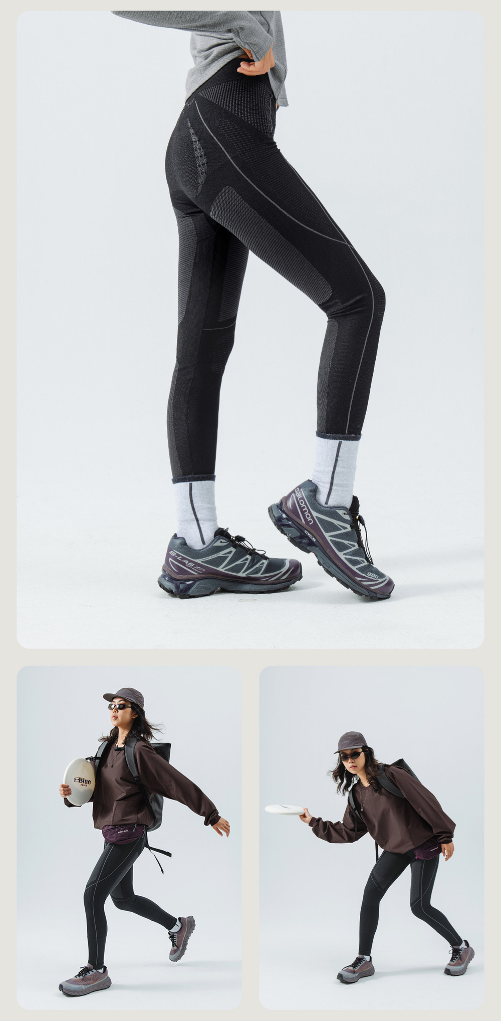 Легинсы Nothomme BLUE Seamless Knit Sports Base Layer Tights