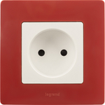 Розетка без заземления со шторками 16А 250В белый ETIKA Legrand