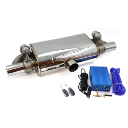 Глушитель управляемый Т-образный + вакуумн. нерж 201 вход ф63,5 выход ф63,5