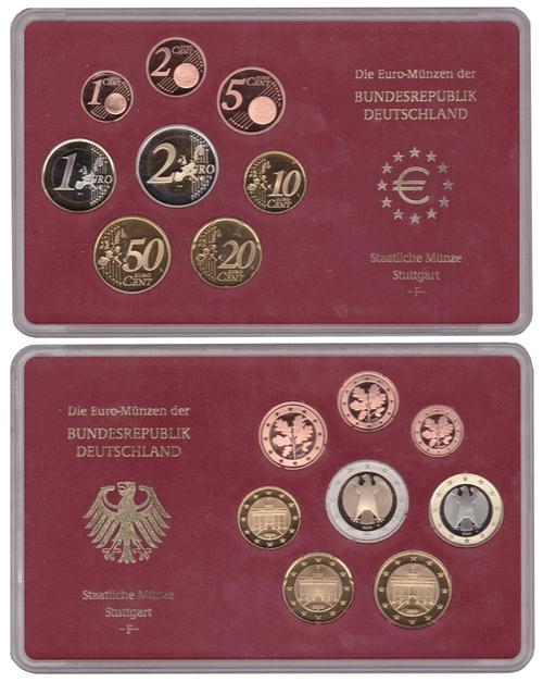 Набор монет Германии. 2003 год. (F). В оригинальной упаковке. Proof