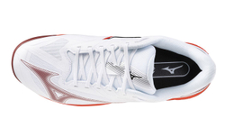 Мужские кроссовки теннисные Mizuno Wave Exceed Court CC - fiery red/white/sun/dried tomato