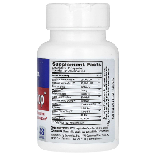 Enzymedica, MucoStop, 48 капсул