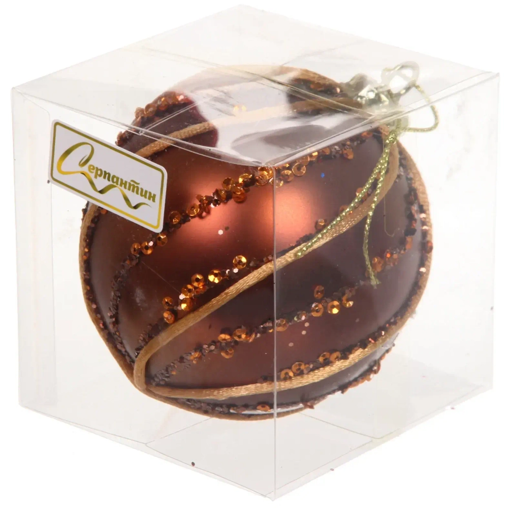 Новогодний шар «Сладкое торжество» 8 см, Шоколад