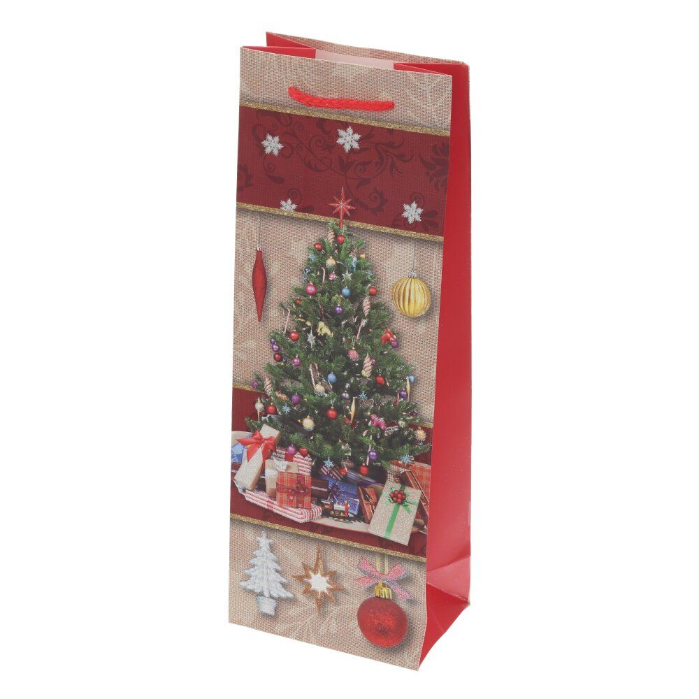 GAEM Пакет подарочный для бутылок (бумага 210г/м2, блок 12шт), L12,5 W8 H36 см, 4в.