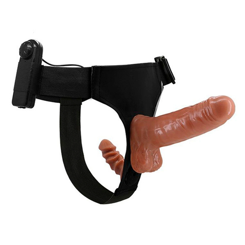 Женский вибрострапон 26см на поясе с вагинальной пробкой 10,5см Baile Ultra Passionate Harness BW-022066Z