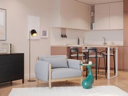 Торшер Enkel Kopp,142 см, черный/золотистый