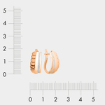 Серьги женские с фианитами из розового золота 585 пробы (арт. 024752-1102)