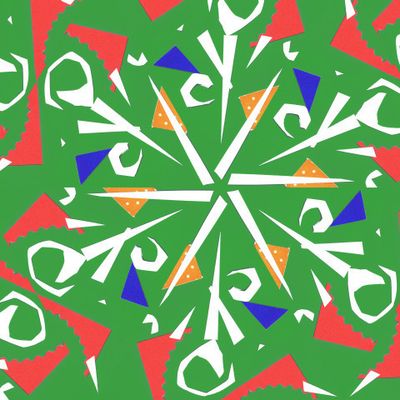 Бумажные снежинки (на зеленом)