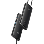 USB Хаб Baseus Lite 6in1 Type-C HUB (Type-C to HDMI+2xUSB3.0+Type-C+SD+TF) - Black