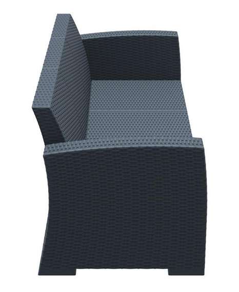 Диван пластиковый с подушками Monaco Lounge XL, антрацит