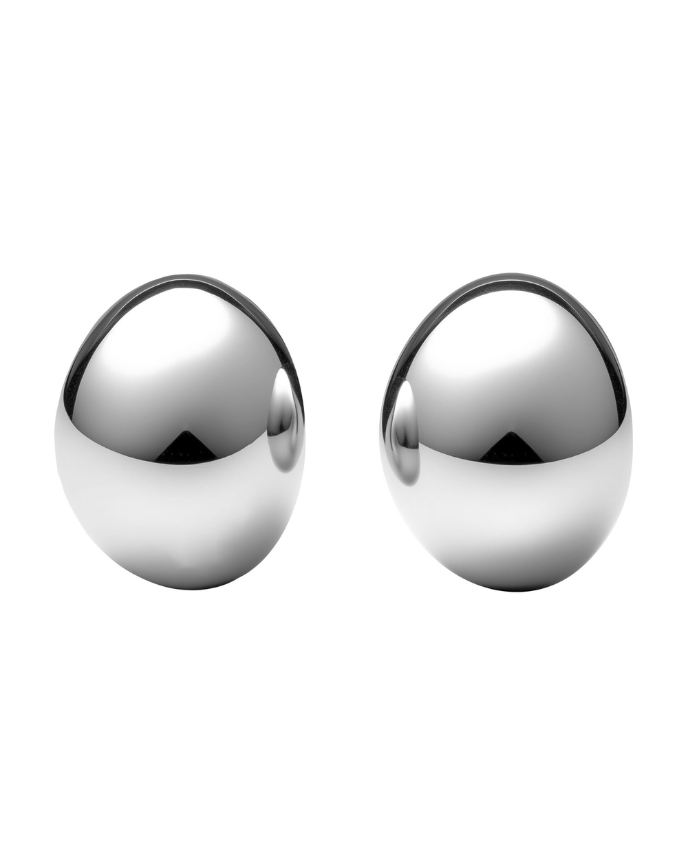 Серьги гладкий металл массивный круг, серебро