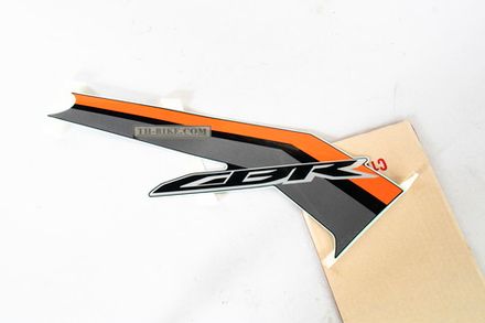 86646-MJW-J20ZC. STRIPE C, L. MIDDLE COWL *TYPE4* (TYPE4 ). (YR249C CANDY ENERGY ORANGE). Honda CBR500R/RA 2016-2018. Plastic CBR500. Orange