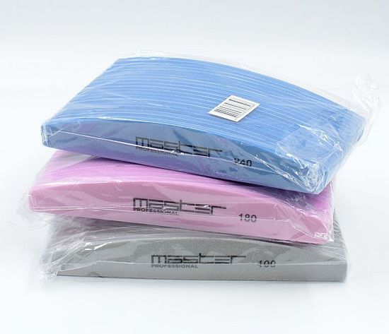 Пилка-шлифовка MASTER Professional полукруглая сменные файлы 20шт 100гр