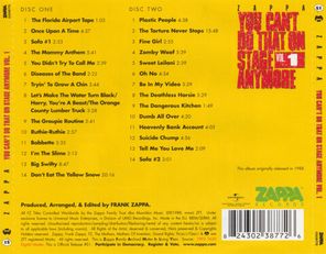 Frank Zappa / You Can't Do That On Stage Anymore Vol. 1 (2CD)