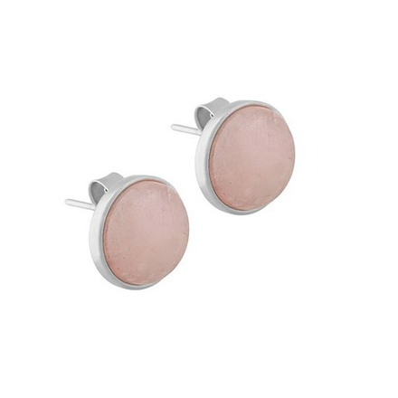 Серьги пусеты Possebon Pearl Quartz Rose A1992.9 R/S