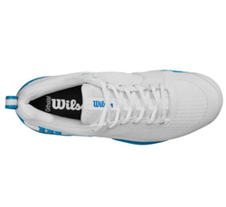 Мужские кроссовки теннисные Wilson Rush Pro 4.5 - white/white/atomic blue