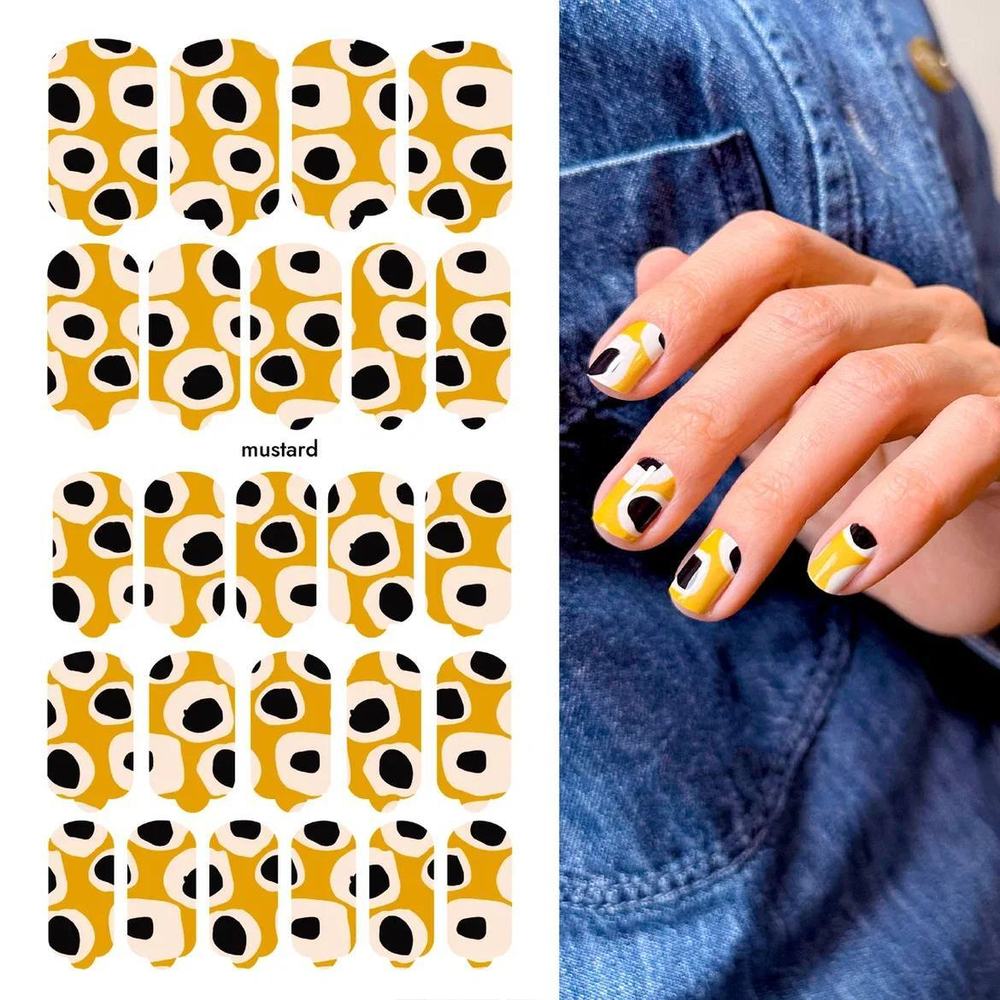 Плёнки для маникюра by provocative nails mustard