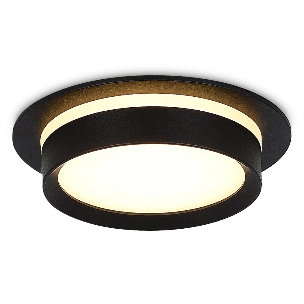 Светильник встраиваемый, GX53, D110xH50мм, IP20, черный, без лампы