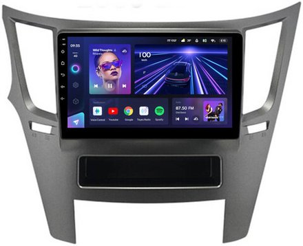 Магнитола для Subaru Legacy 5, Outback 4 2009-2014 (левый руль, рамка черная) - Teyes CC3L на Android 10, 8-ядер, CarPlay, 4G SIM-слот