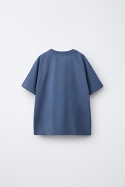 ZARA КОМПЛЕКТ ИЗ ФУТБОЛКИ И ШОРТОВ, СИНИЙ