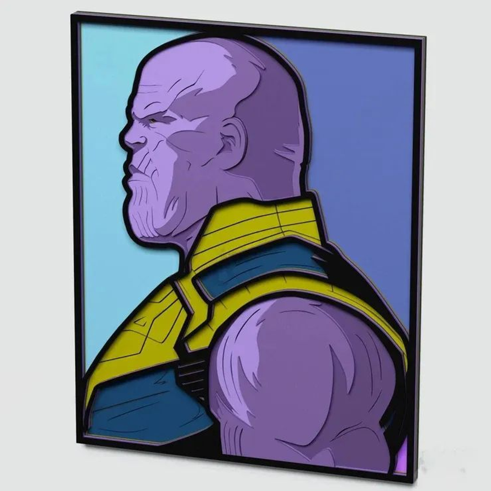 3D Картина по номерам из дерева Танос, 38x50 см