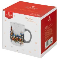 КРУЖКА AGNESS "С НОВЫМ ГОДОМ!" 320 МЛ,11,5*8*9,5 СМ
