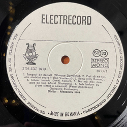 Винтажная виниловая пластинка LP Orchestra Electrecord , Dirijor Alex. Imre, Famous Romanian Tangos (Румыния 1976)