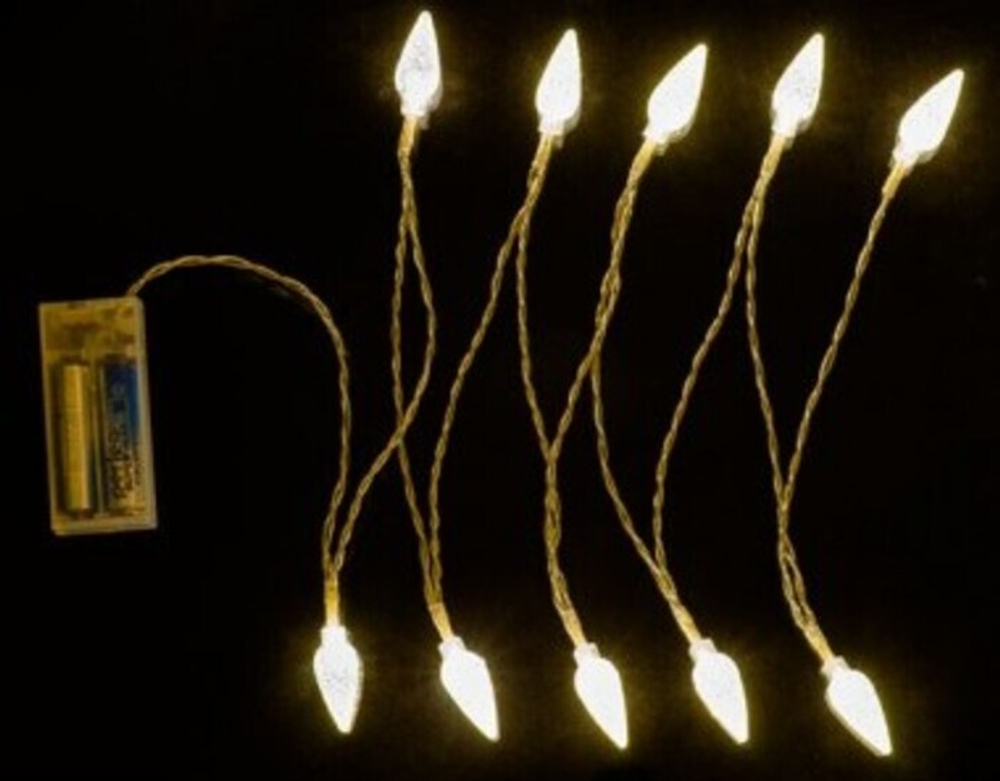 Perfeo гирлянда светодиодная "Капля 2" 10 LED. стекло, 1,5м, 2хАА