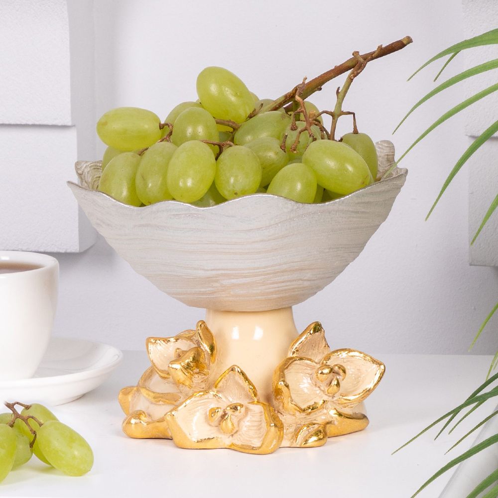 Фруктовница-конфетница Орхидея Лайм Айвори