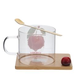 GAEM Кружка с ложкой на подставке, 290 мл, L12 W9 H7,5 см