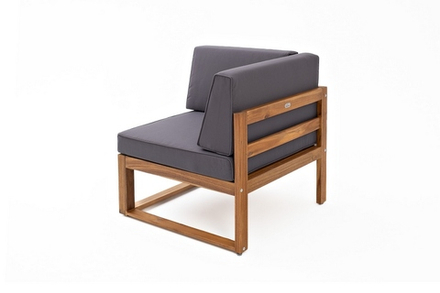 Софа Joygarden BOOKA угловая из акации, темно-серый