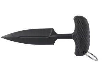 Тренировочный нож-тычок"FGX PUSH BLADE I"материал черный пластик,кольцо