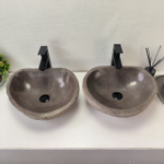 Раковина из речного камня ПАРА! RS-63827 46*39*15 2шт 0126