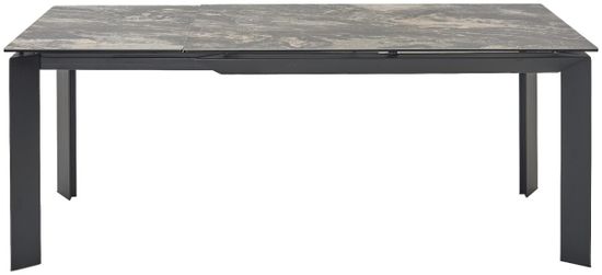 Стол CREMONA 140 KL-176, итальянская керамика/ черный каркас