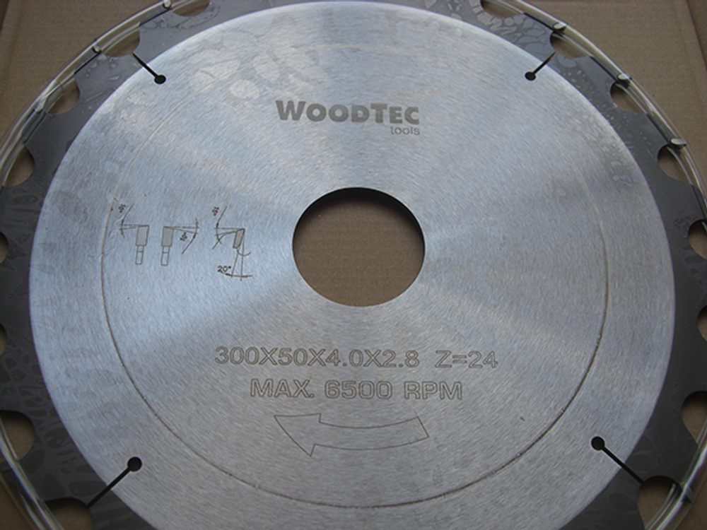 Пила дисковая Ø300 х 50 х 4,0/2,8 Z24 WZ WoodTec