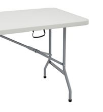 Стол-книжка пластиковый разборный бело-серый