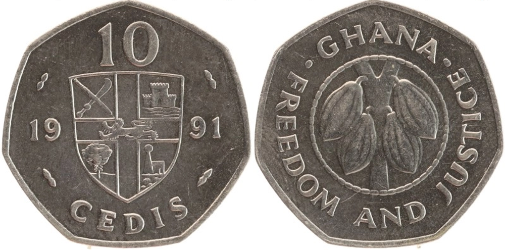 Гана 10 седи, 1991 Какао XF