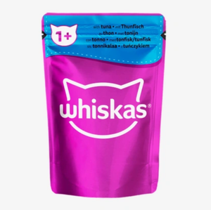 Корм влажный Whiskas для взрослых кошек желе с тунцом, 85г