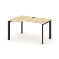 Style Project Стол рабочий эргономичный SN-59P.SPA-022(L) Акация Лорка/Металл Черный/Черный Заглушка