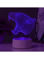 Светильник 3D ночник RISALUX «Львица», LED RGB, от сети, 13.