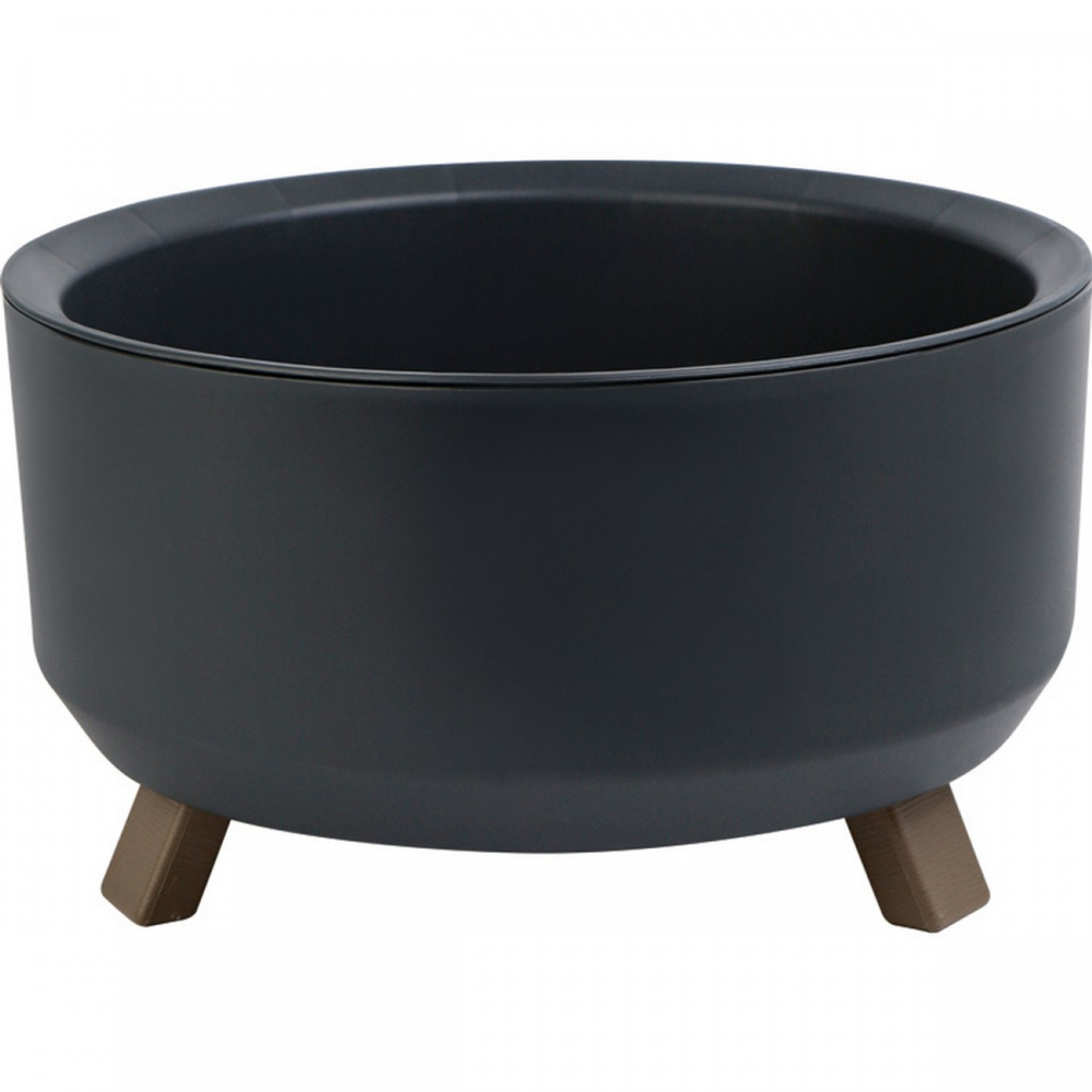 Кашпо пластиковое Грация прайм d22см h12,5см v2,25л антрацит