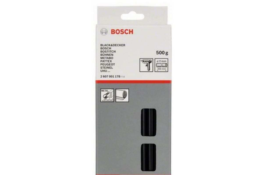 Стержень клеевой черный (11х200 мм, 0,5 кг) Bosch 2607001178