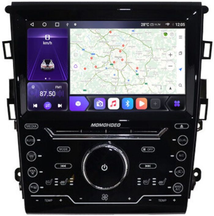 Магнитола для Ford Mondeo 5 2015-2018 - Kuberg SF-9205 QLed+2K, Android 12, Быстрая, CarPlay, 4G SIM-слот