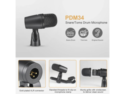 Комплект барабанных микрофонов Phenyx Pro PTD-10 black